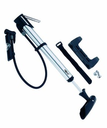 Point GM-61 - Minibomba de pie, Color Negro y Plateado