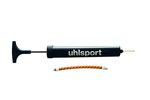 Uhlsport- Metal Hinchador de Balones, Color Negro/Blanco