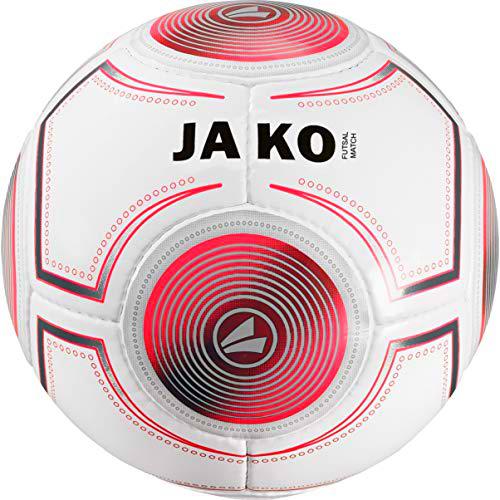 JAKO Balón de fútbol para Hombre, Color Blanco/Antracita/Llama, 420 g, 4
