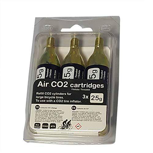 BiciSupport Blister 3 Cartuchos DE Aire C02 25 g Accesorios Bici