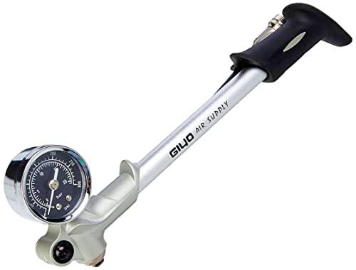 GIYO Bomba amortiguadora para Bicicleta MTB Bomba de Horquilla de suspensión con manómetro giratoria hasta 300 PSI 20 Bar Horquilla de suspensión Bomba de Aire para Bicicleta de montaña de Carreras