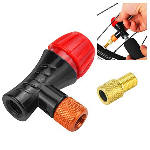 LAISHUNHE Inflador para válvula de Bicicleta Cabezal de inflado co2 Cabezal de la válvula de inflado de la bombona del Aire Cabezal de inflado Bicicleta Cabeza de la válvula de inflado Bicicleta