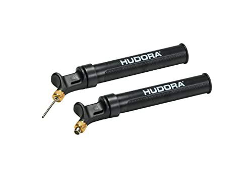 Hudora- Bomba de Bola, Color Negro (76192)